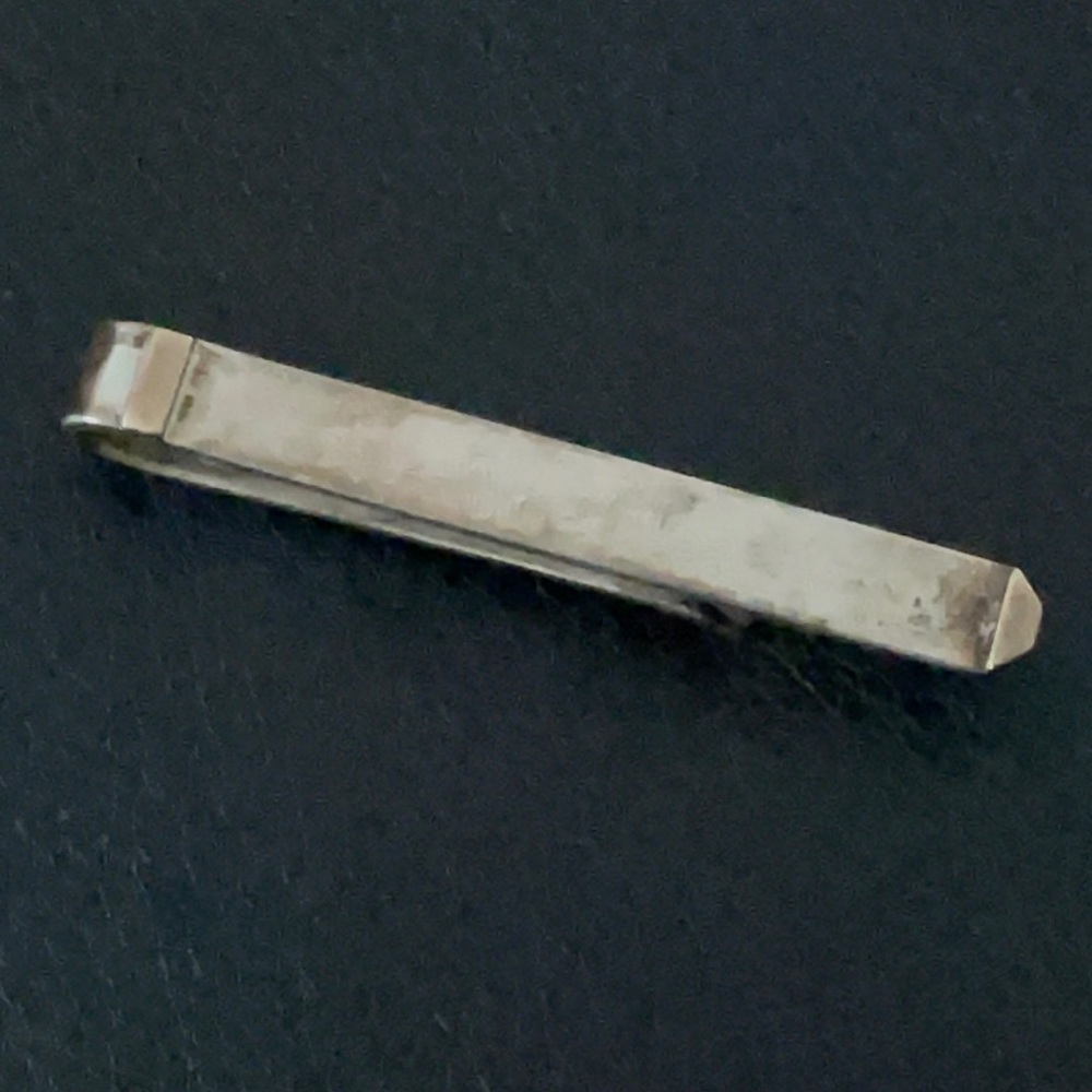 Sterling Silver Money or Tie Clip. Real solid Fine Jewelry. Gold accents vintage